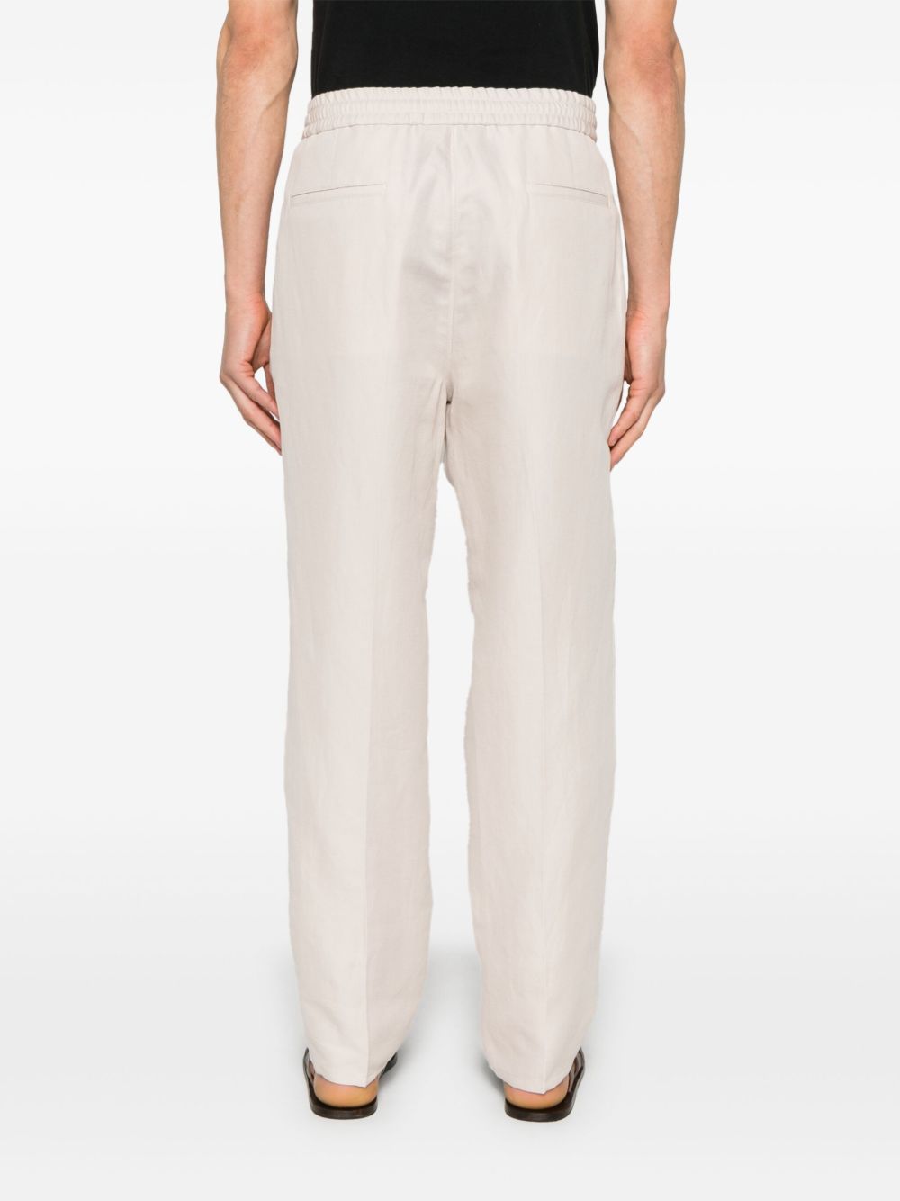 BRUNELLO CUCINELLI Linen Blend Drawstring Trousers for Men