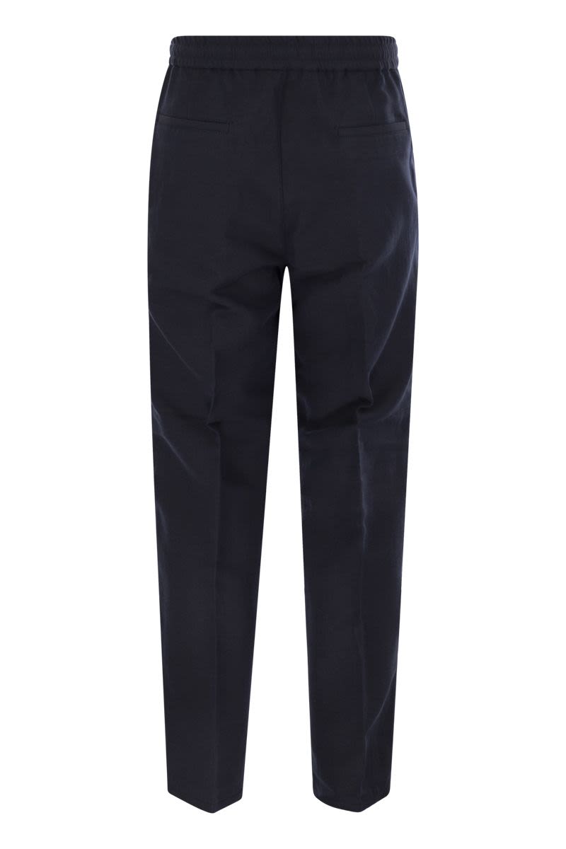 BRUNELLO CUCINELLI Leisure Fit Trousers in Lightweight Gabardine