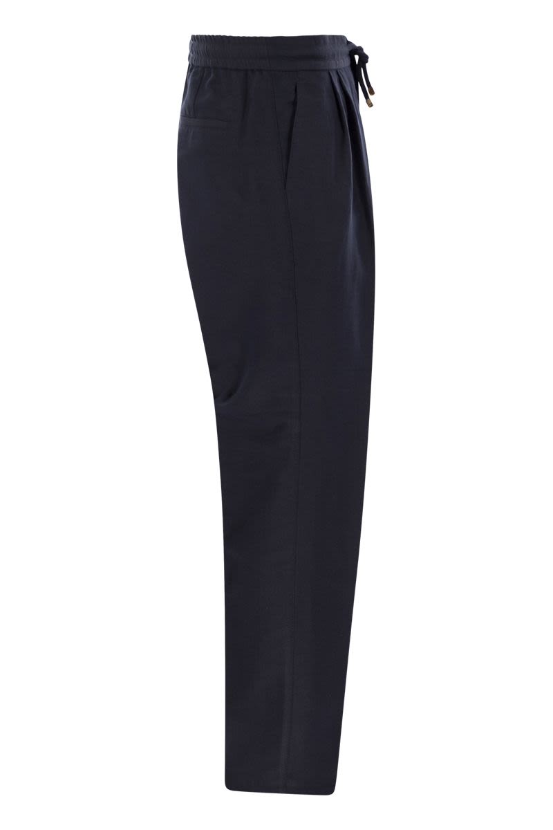BRUNELLO CUCINELLI Leisure Fit Trousers in Lightweight Gabardine