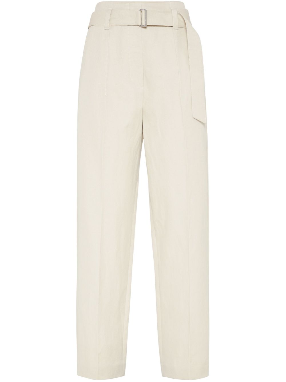 BRUNELLO CUCINELLI Canvas Trousers with Shiny Details