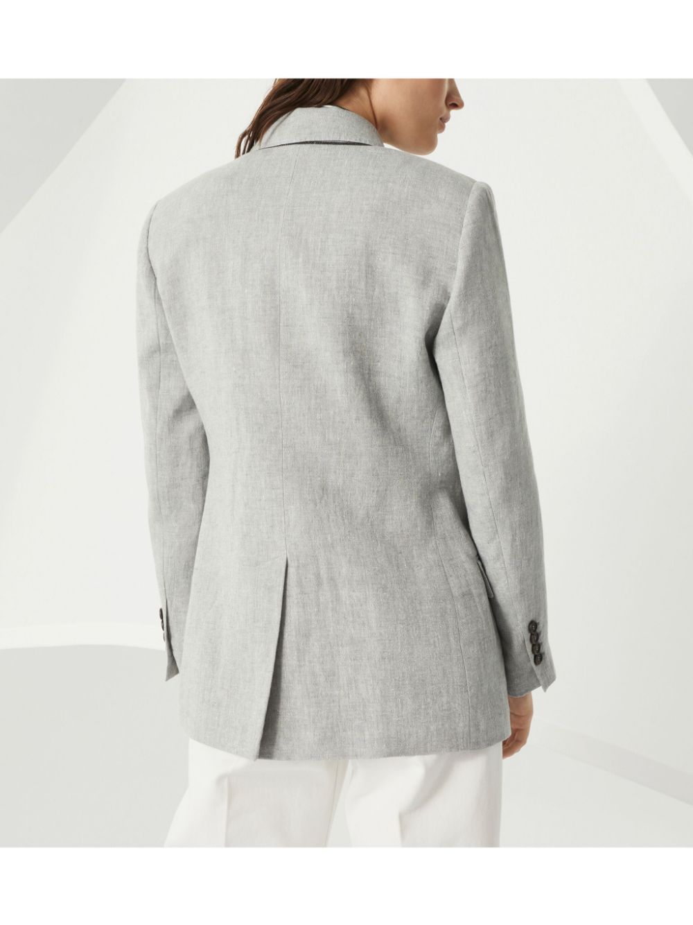 BRUNELLO CUCINELLI Linen Double-Breasted Jacket