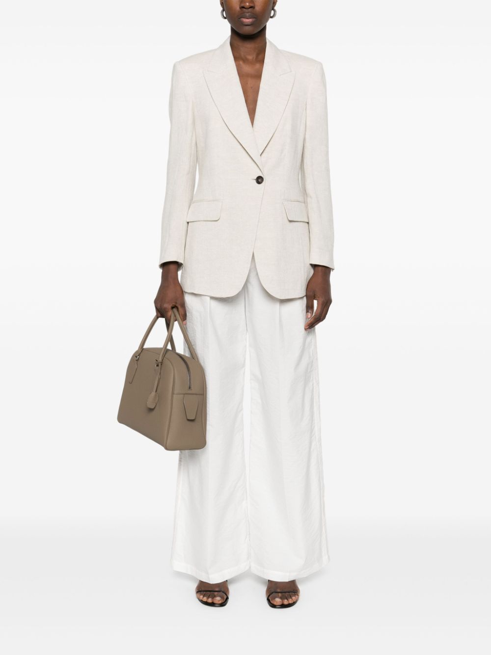 BRUNELLO CUCINELLI Classic Linen Single-Breasted Jacket