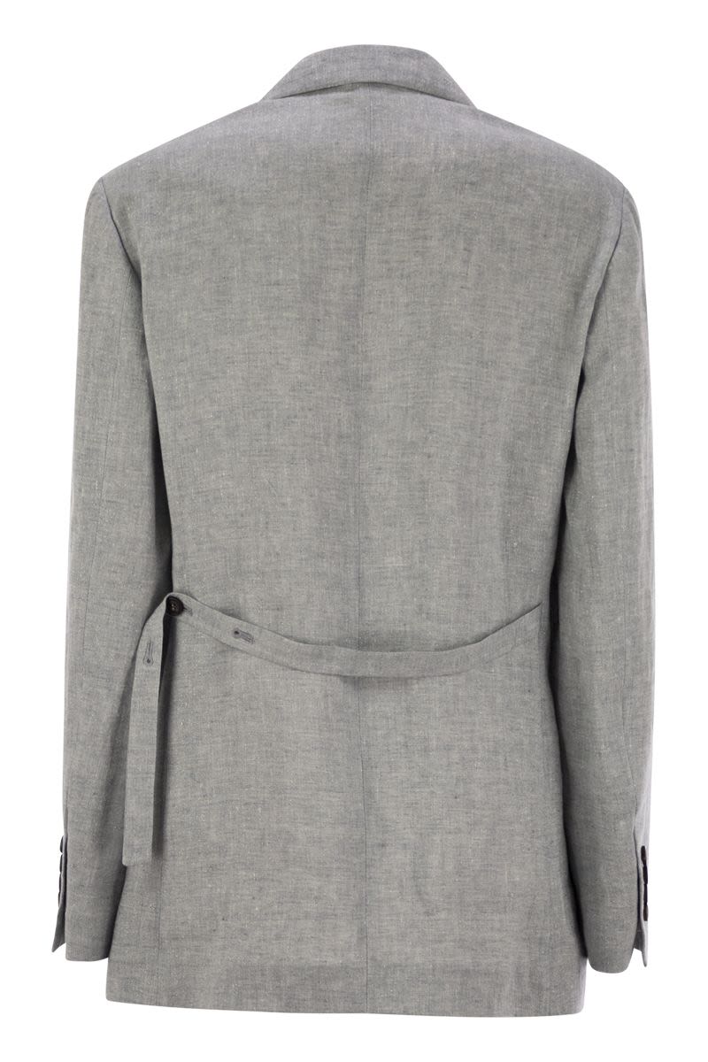BRUNELLO CUCINELLI Sparkling Linen Canvas Jacket with Jewellery for Women
