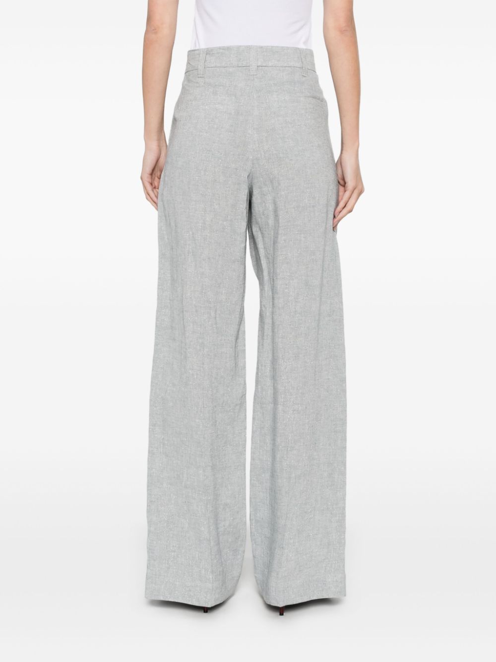 BRUNELLO CUCINELLI Linen Wide-Leg Trousers