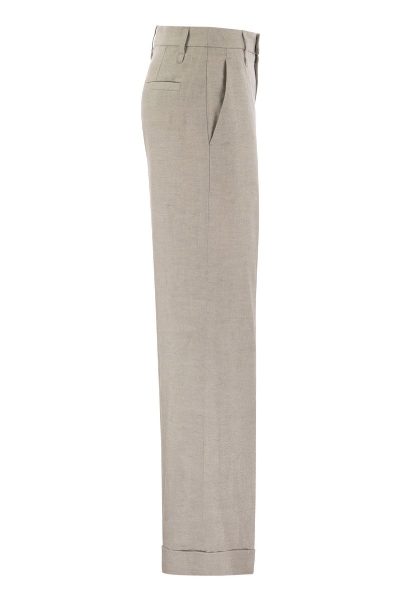 BRUNELLO CUCINELLI Elegant Linen Trousers for Women - Perfect for SS24