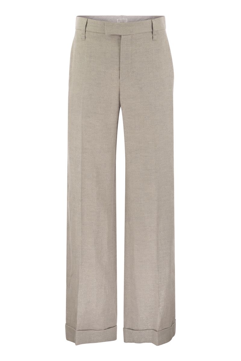 BRUNELLO CUCINELLI Elegant Linen Trousers for Women - Perfect for SS24