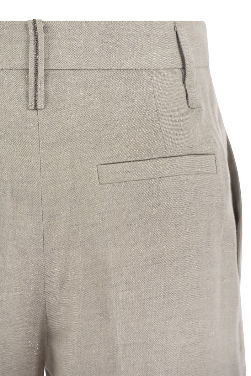 BRUNELLO CUCINELLI Elegant Linen Trousers for Women - Perfect for SS24