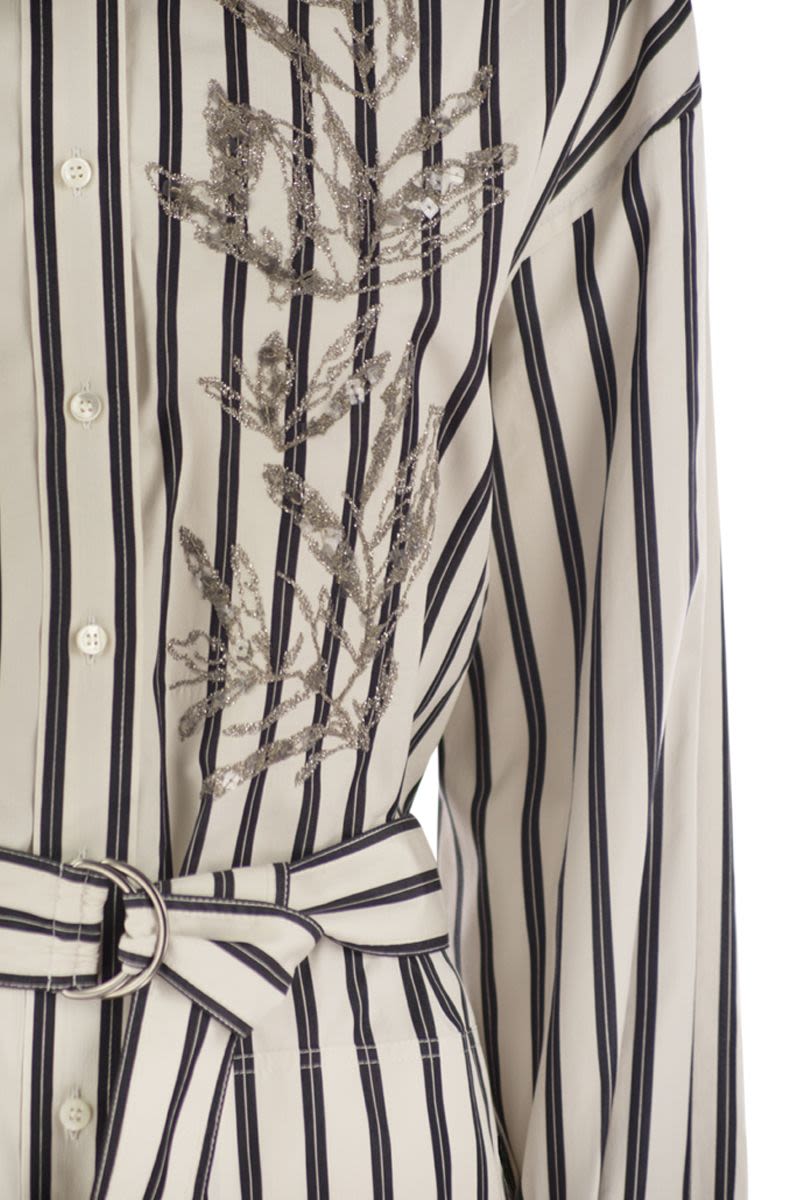 BRUNELLO CUCINELLI Striped Midi Dress for Women