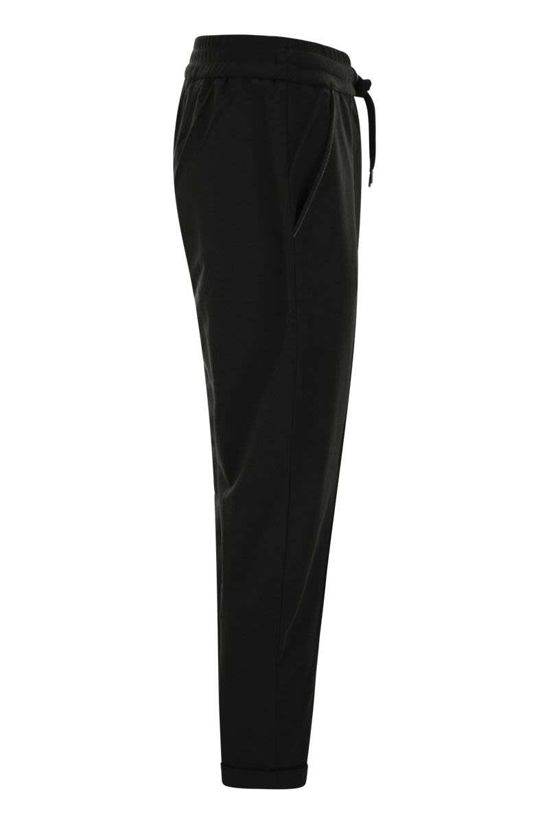 BRUNELLO CUCINELLI Lightweight Stretch Cotton Fleece Track Trousers