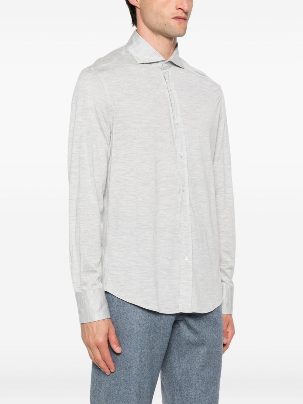 BRUNELLO CUCINELLI Silk and Cotton Blend Shirt