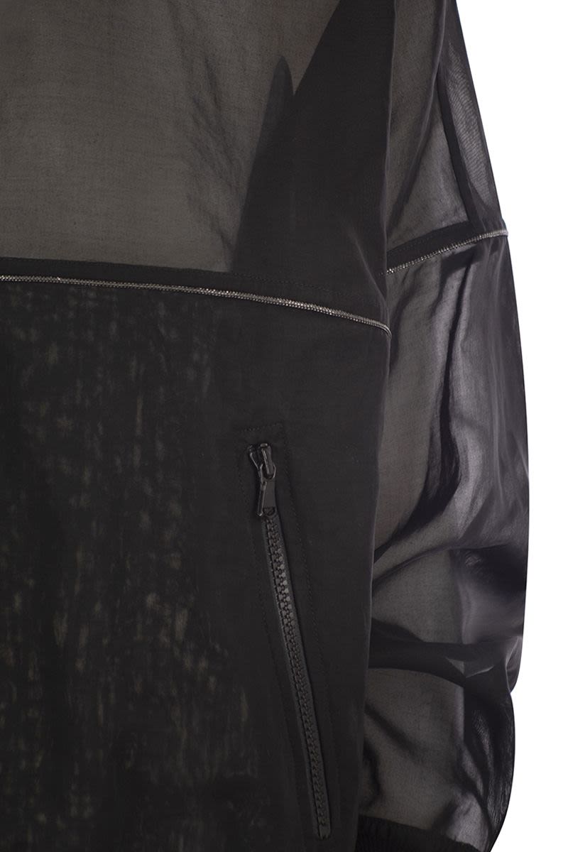 BRUNELLO CUCINELLI Lightweight Knit Bomber Jacket with Shiny Trims