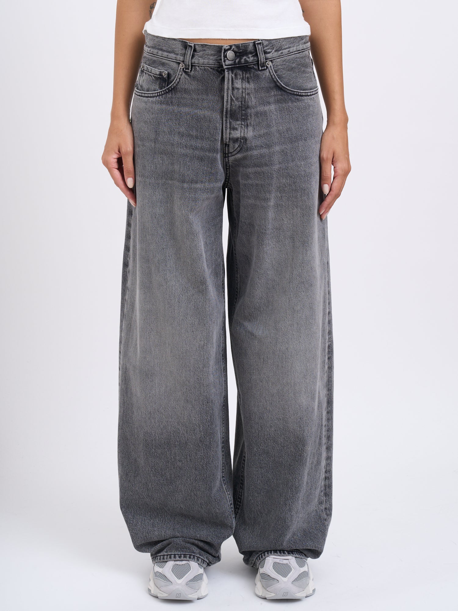 HAIKURE Wide Leg Trousers with Belt Loops and Pockets - Size 25