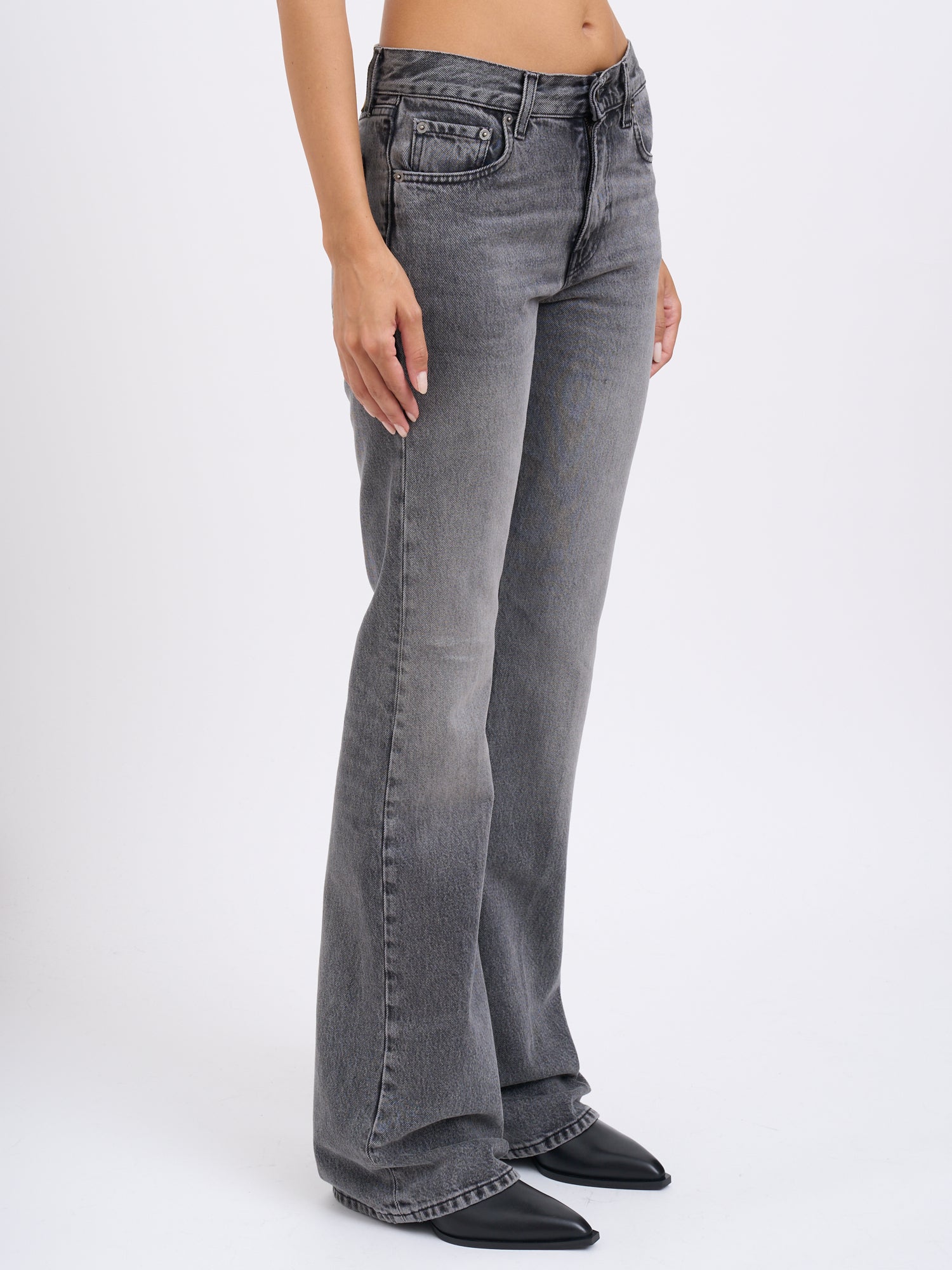 HAIKURE Floral Flannel Bootcut Trousers - Size 25