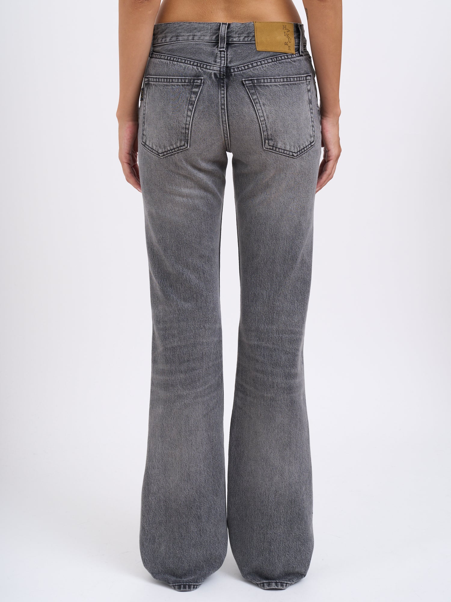 HAIKURE Floral Flannel Bootcut Trousers - Size 25