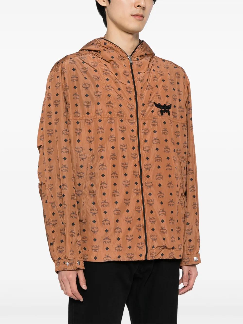 MCM Monogram Print Hooded Jacket