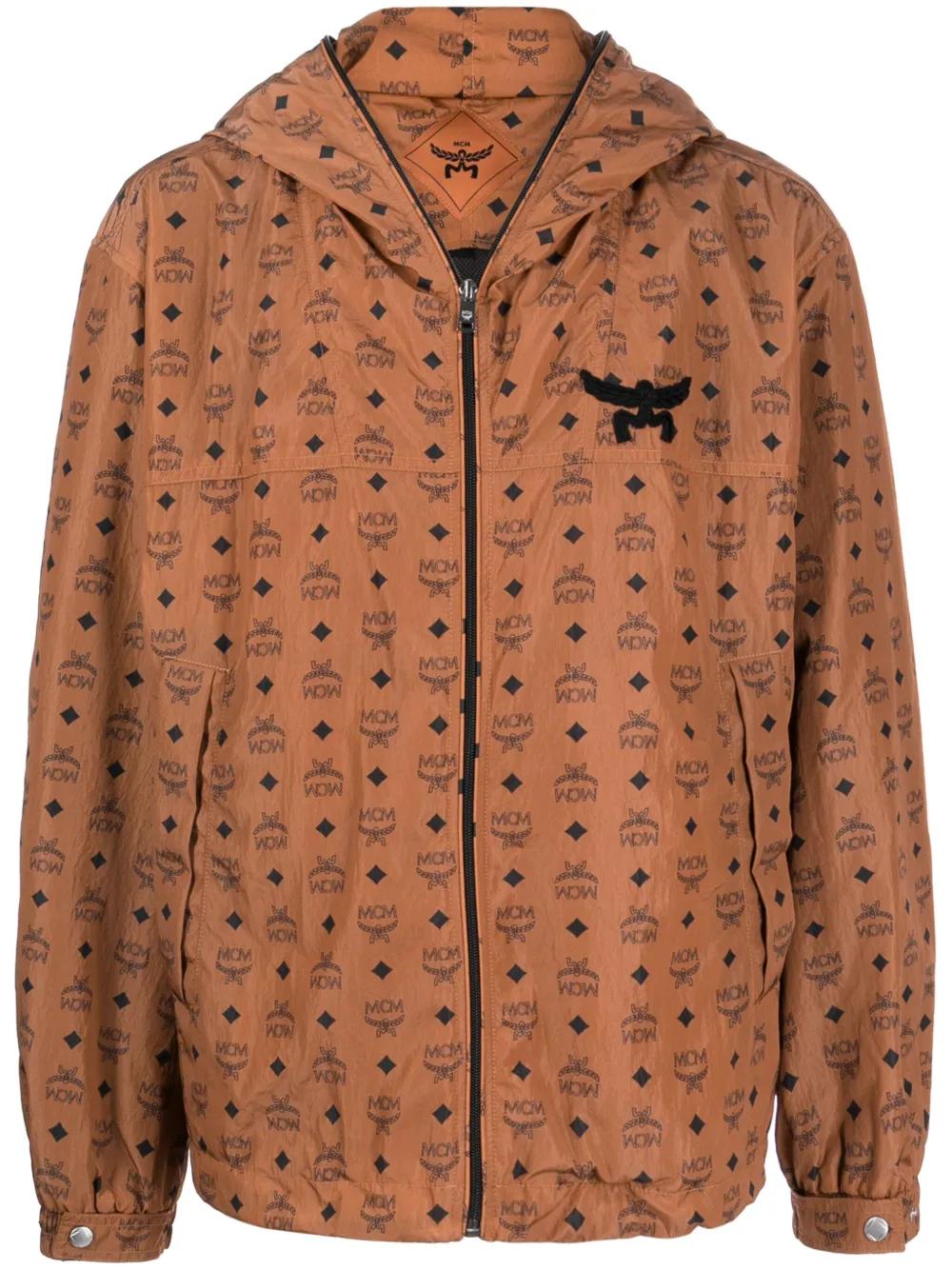 MCM Monogram Print Hooded Jacket