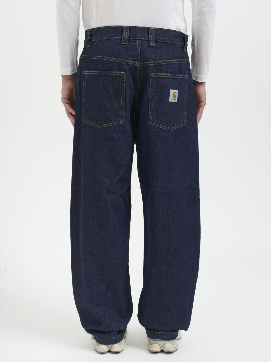 CARHARTT WIP Men's Loose Straight Fit Denim Brandon Trousers