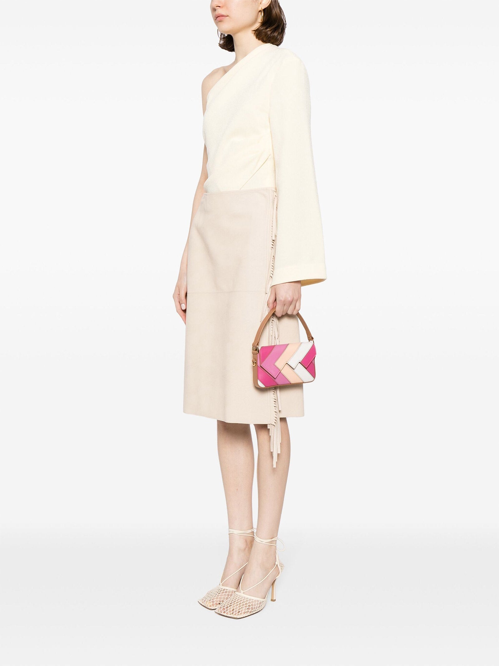 MISSONI Mini Flap Wave Leather Shoulder Handbag