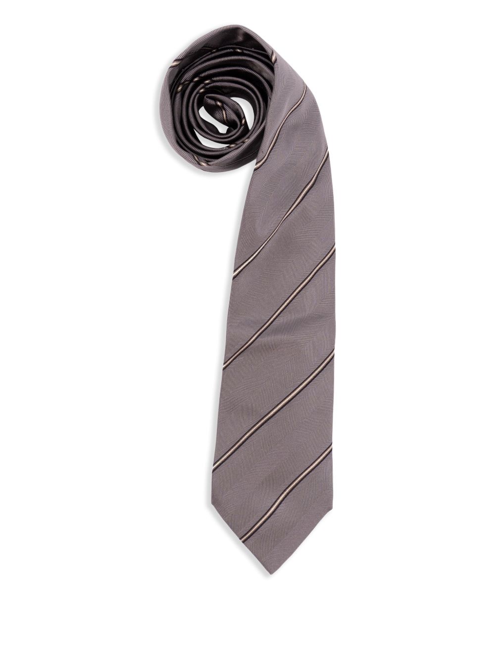 BRUNELLO CUCINELLI Classic Striped Silk Tie for Men