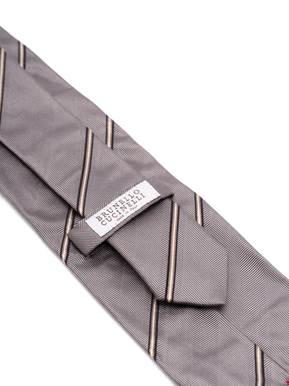 BRUNELLO CUCINELLI Classic Striped Silk Tie for Men