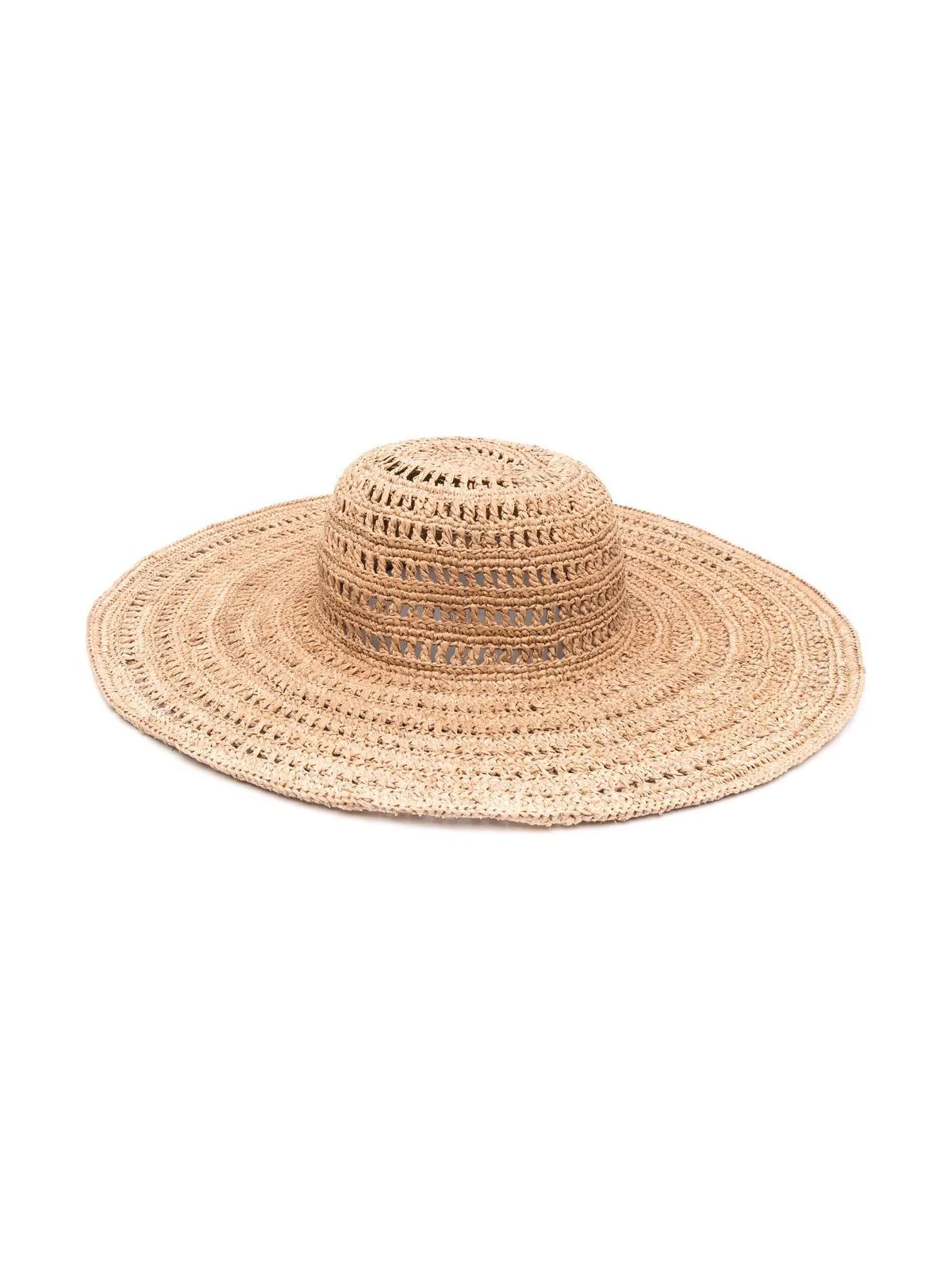 IBELIEV Large Drilled Raffia Hat for Women