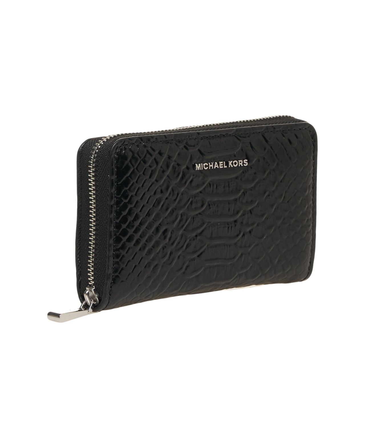 MICHAEL KORS Glossy Crocodile-Effect Zip-Around Wallet