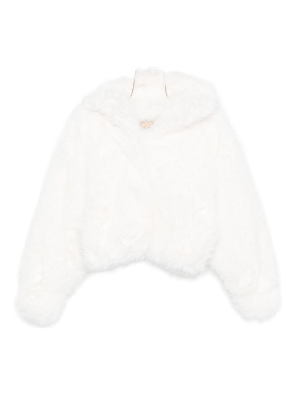 BB COUTURE Cropped Mink Ecofur Jacket with Hood for Women