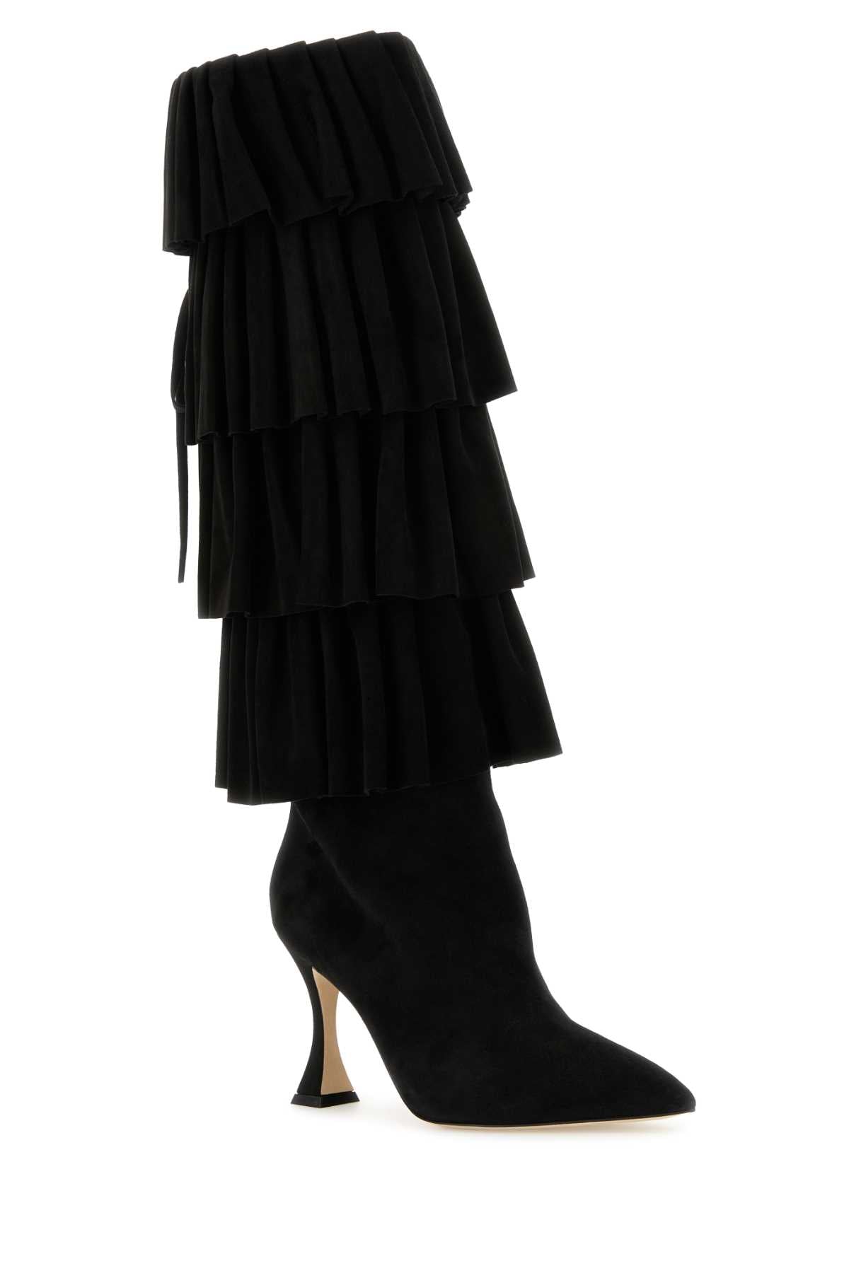 MANOLO BLAHNIK Chic Suede Miralone Boots for Women