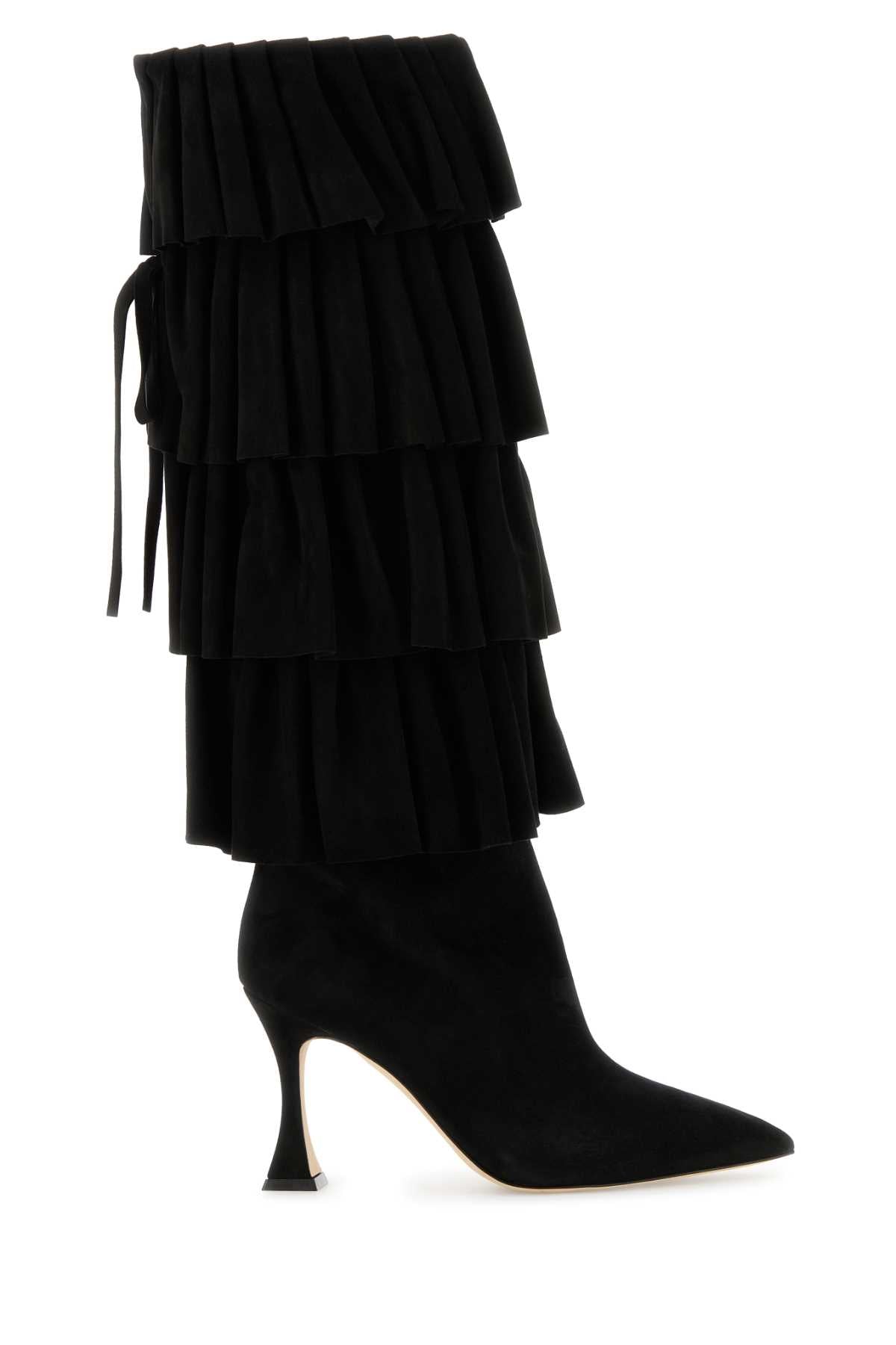 MANOLO BLAHNIK Chic Suede Miralone Boots for Women