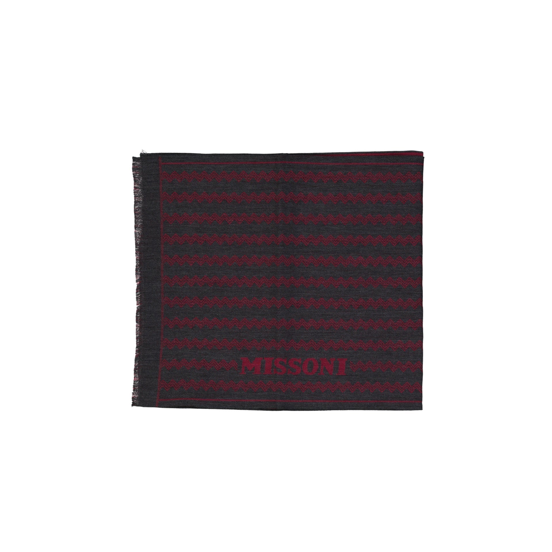 MISSONI Wool Scarf with Fringe Finish - 40 x 180 cm