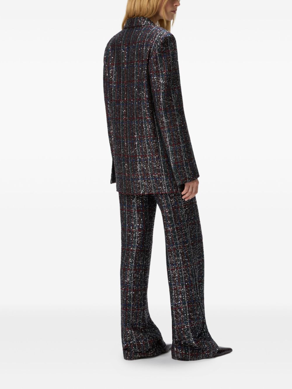 MISSONI Double-Breasted Blazer with Checkered Design - Women's - FW25