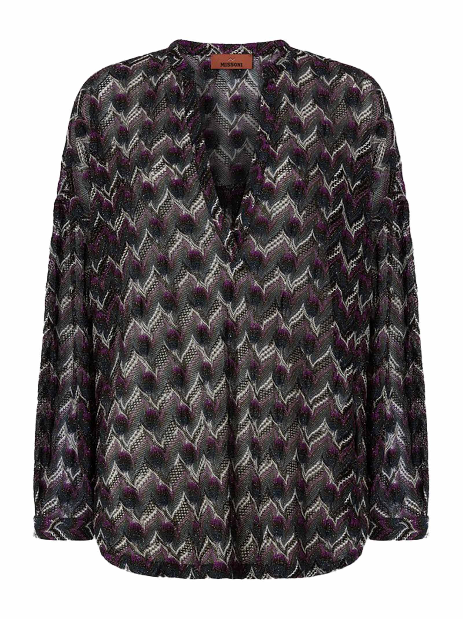 MISSONI Oversized Zigzag Blouse for Women - FW25