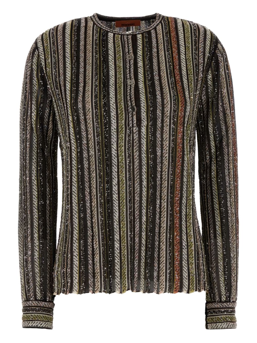 MISSONI Chic Herringbone Striped Sweater with Sequins for Women