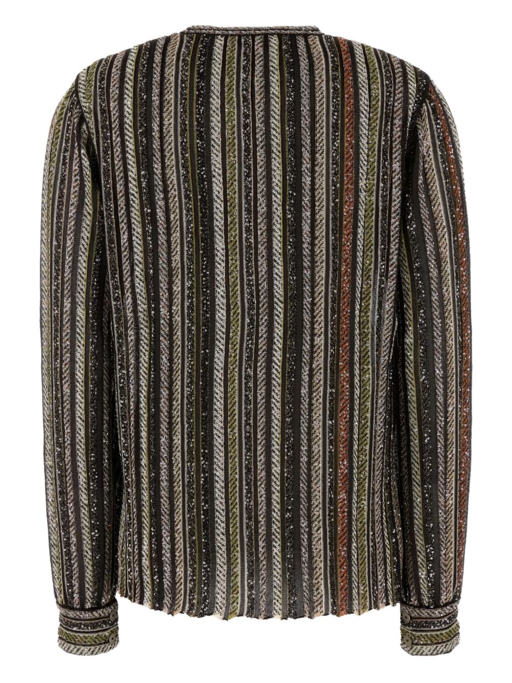 MISSONI Chic Herringbone Striped Sweater with Sequins for Women