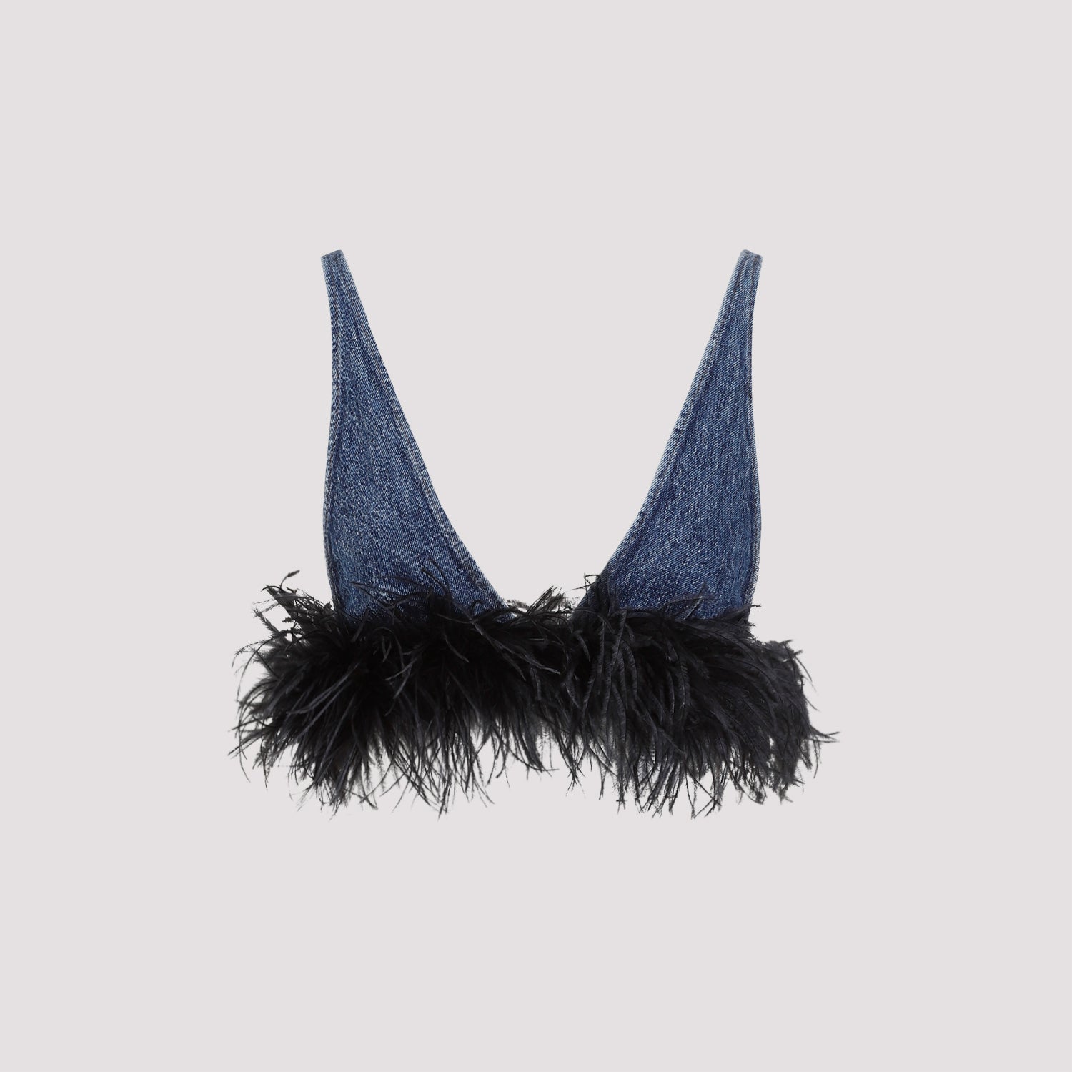 MIU MIU Stunning Feather Embellished Mini Top for Women