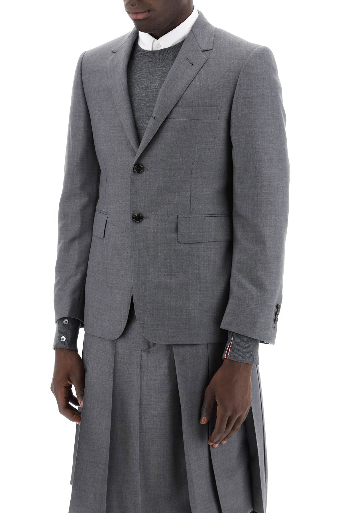 THOM BROWNE Single-Breasted Wool Jacket for Men