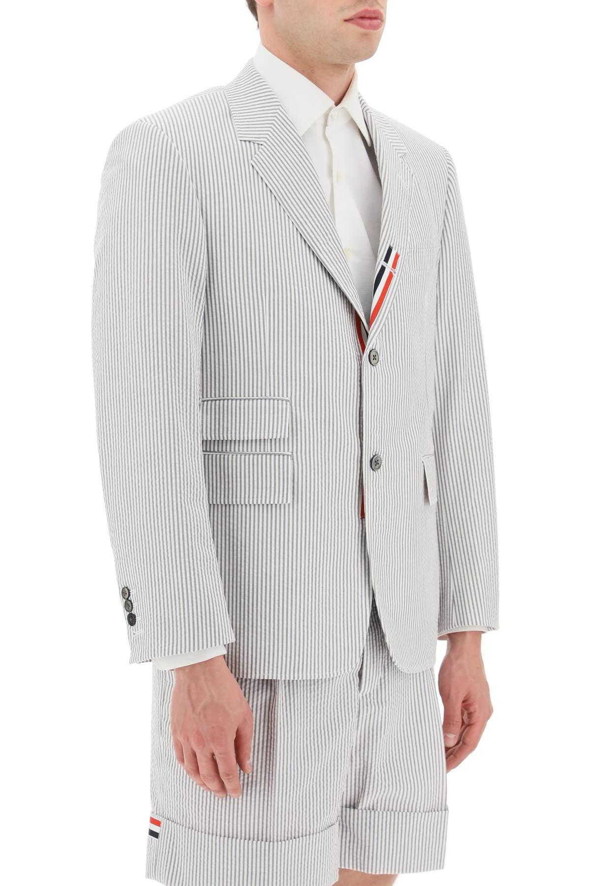 THOM BROWNE Seersucker Blazer for Men