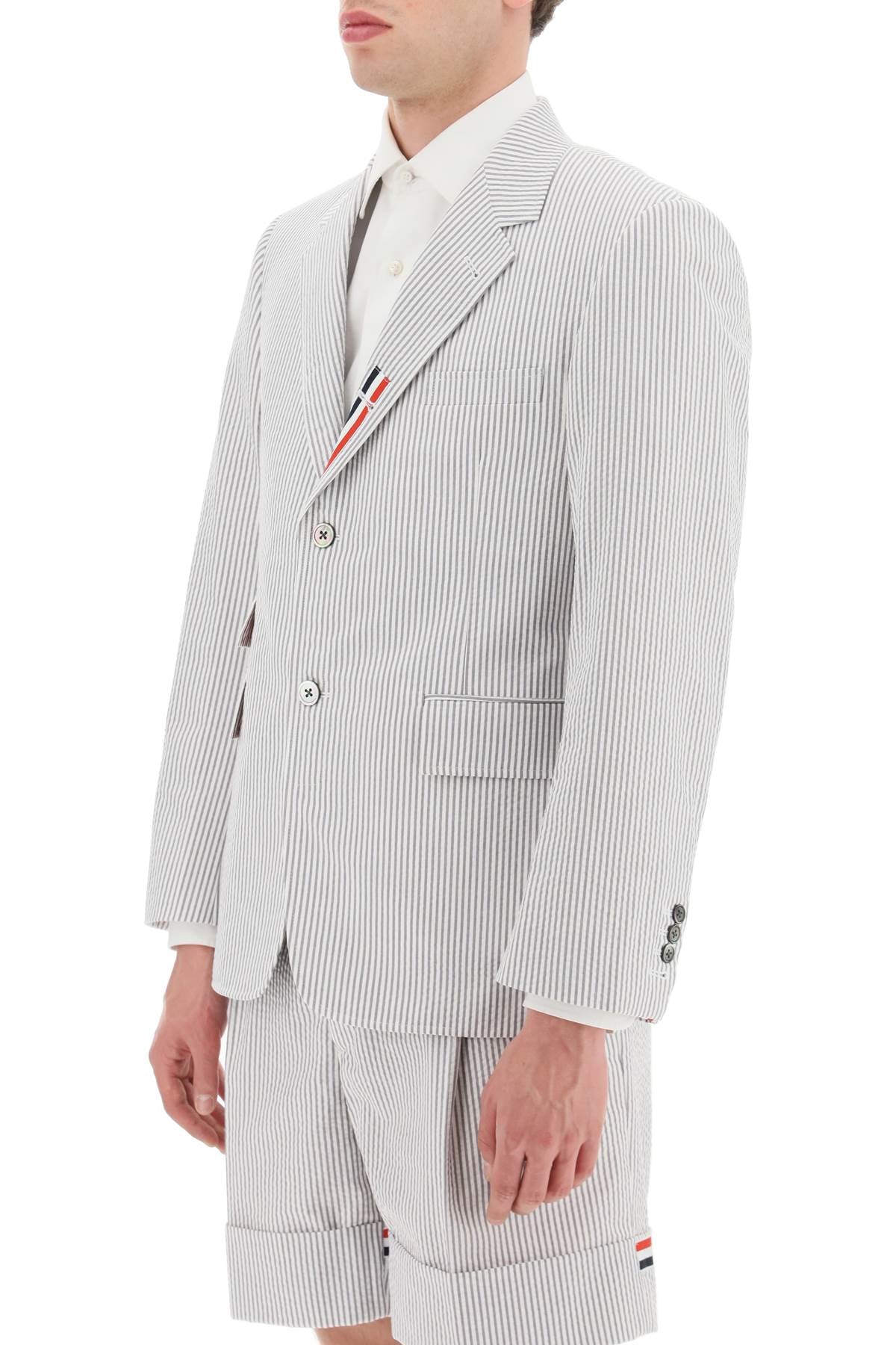 THOM BROWNE Seersucker Blazer for Men
