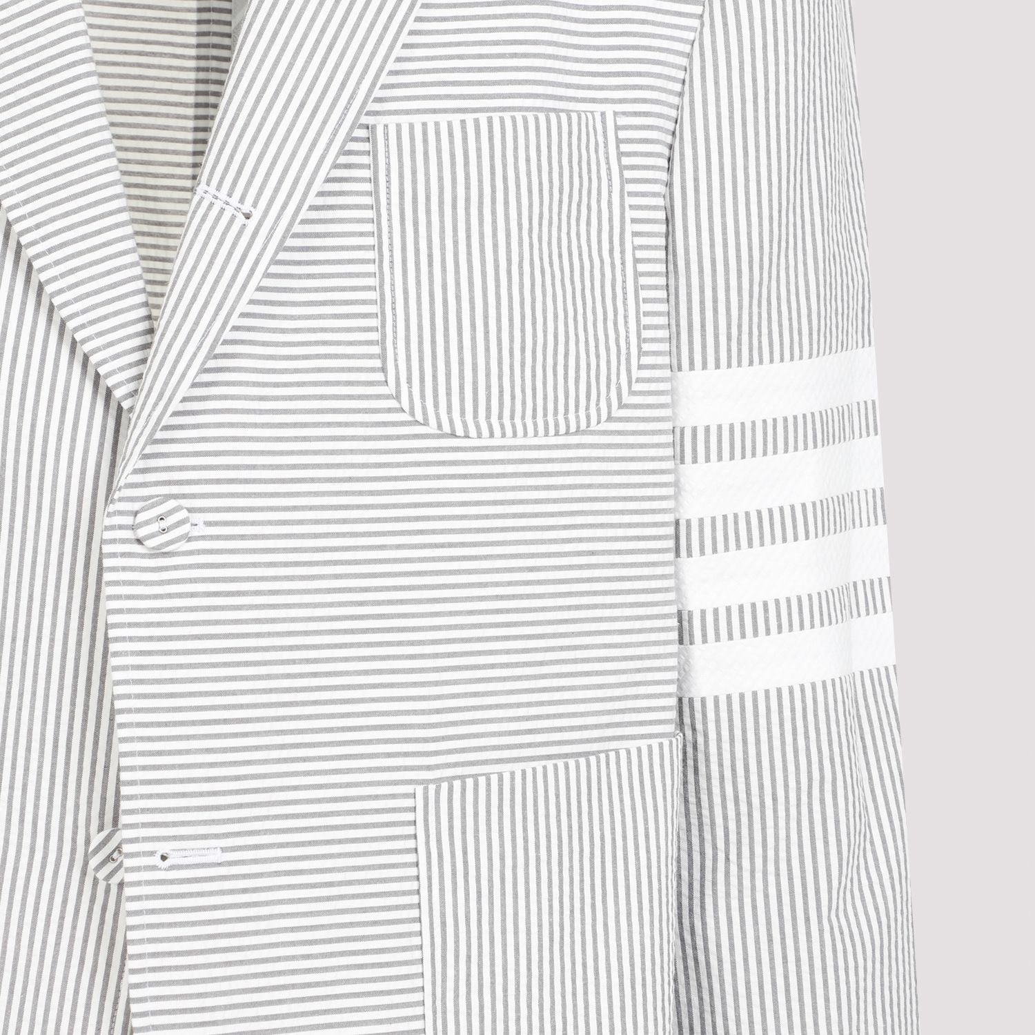 THOM BROWNE Seersucker Jacket for Men - SS24 Collection