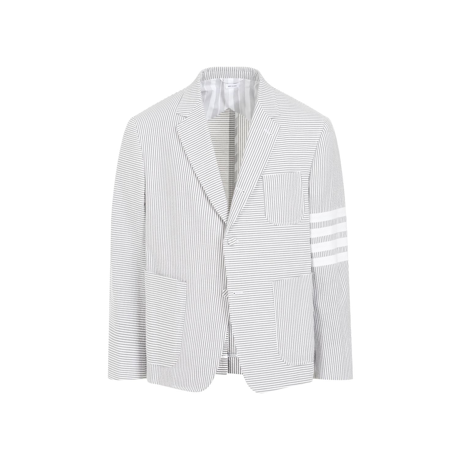 THOM BROWNE Seersucker Jacket for Men - SS24 Collection