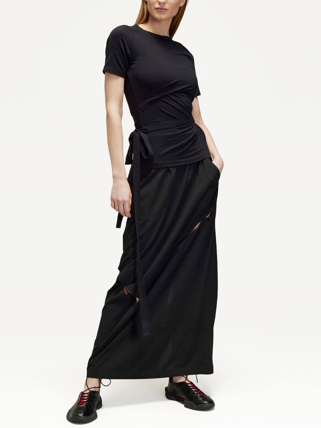 Y-3 Slim Fit T-Shirt with Laces - Size S