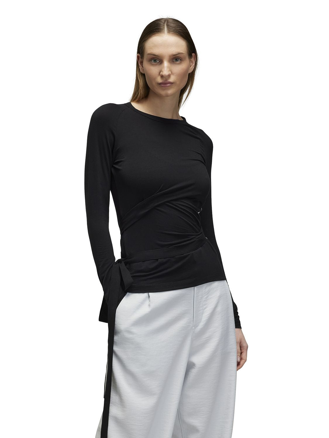 Y-3 Slim Fit T-Shirt with Laces - Size S