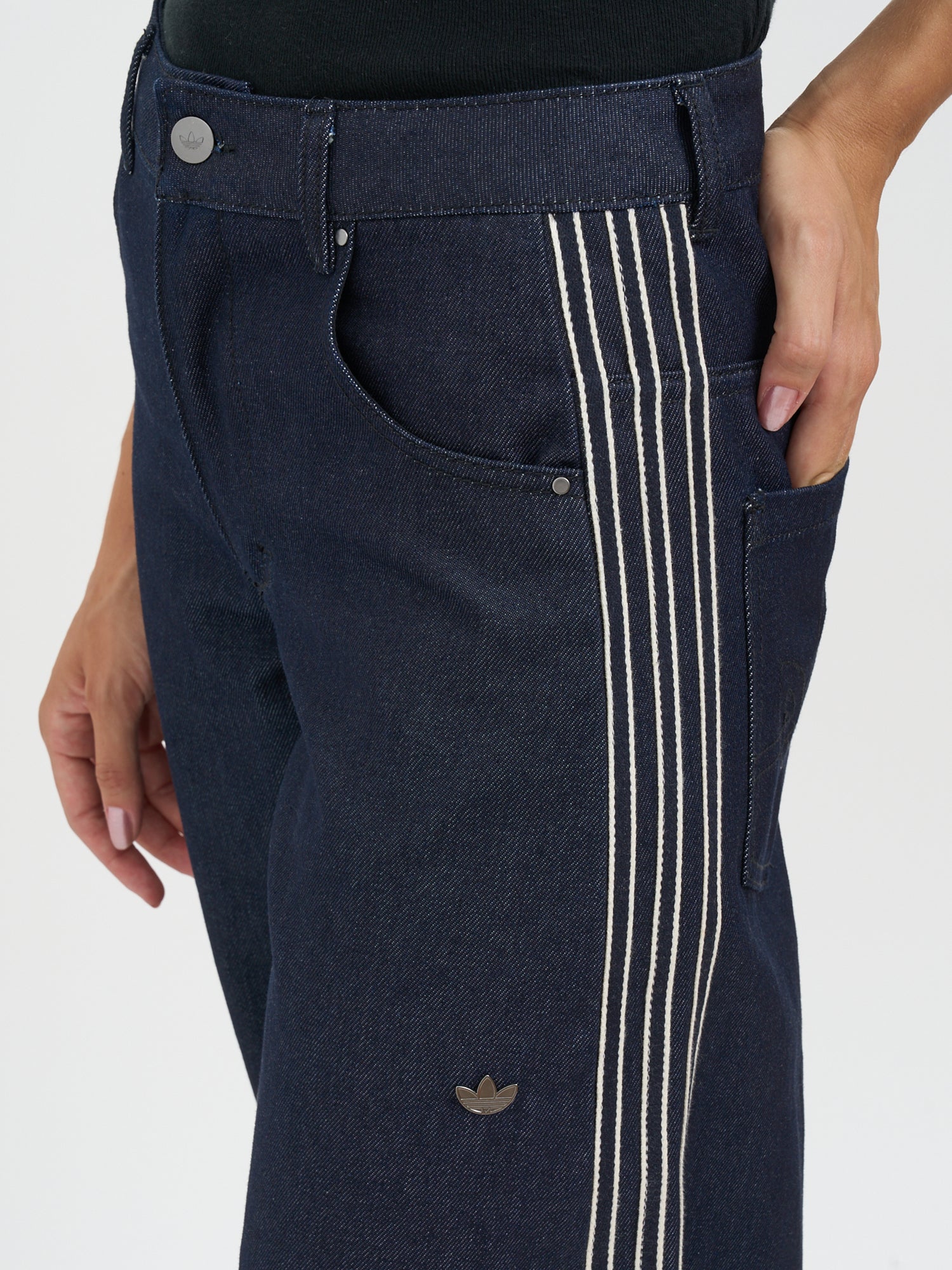 ADIDAS ORIGINALS Regular Fit Denim Trousers for Women