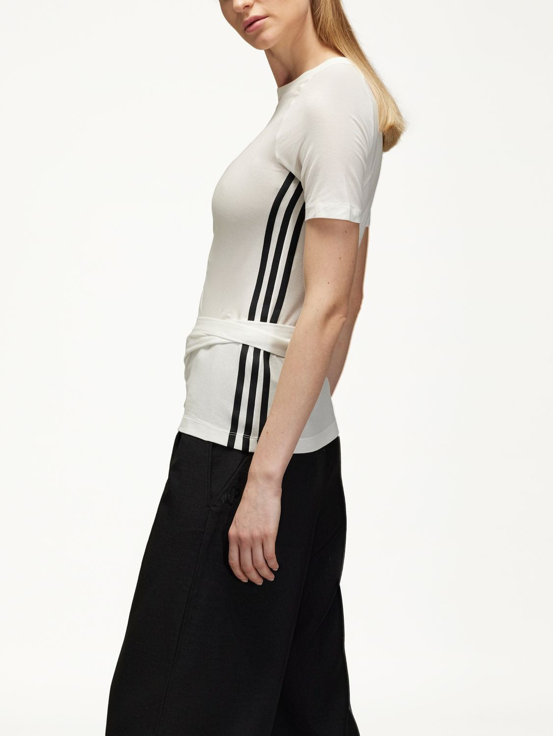 Y-3 Slim Fit T-Shirt with Laces - Small Size