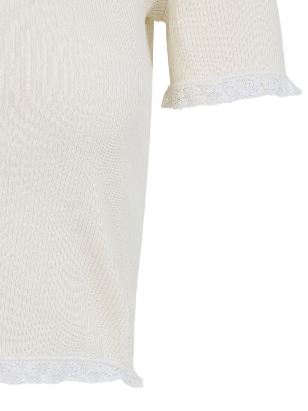 MIU MIU Natural Mini Top with Vivid Embroidered Channel
