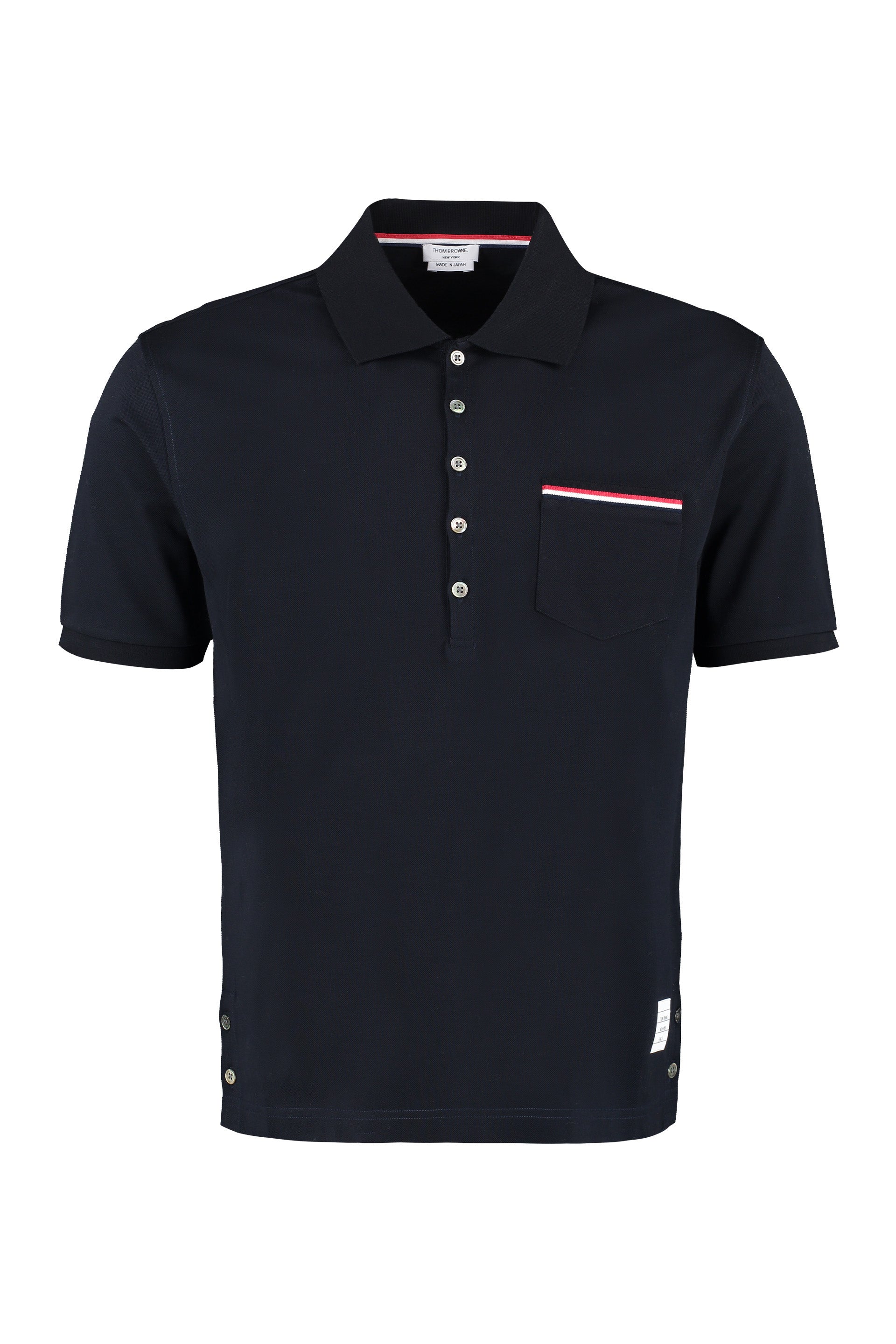 THOM BROWNE Classic Pique Pocket Polo - Mini Fit