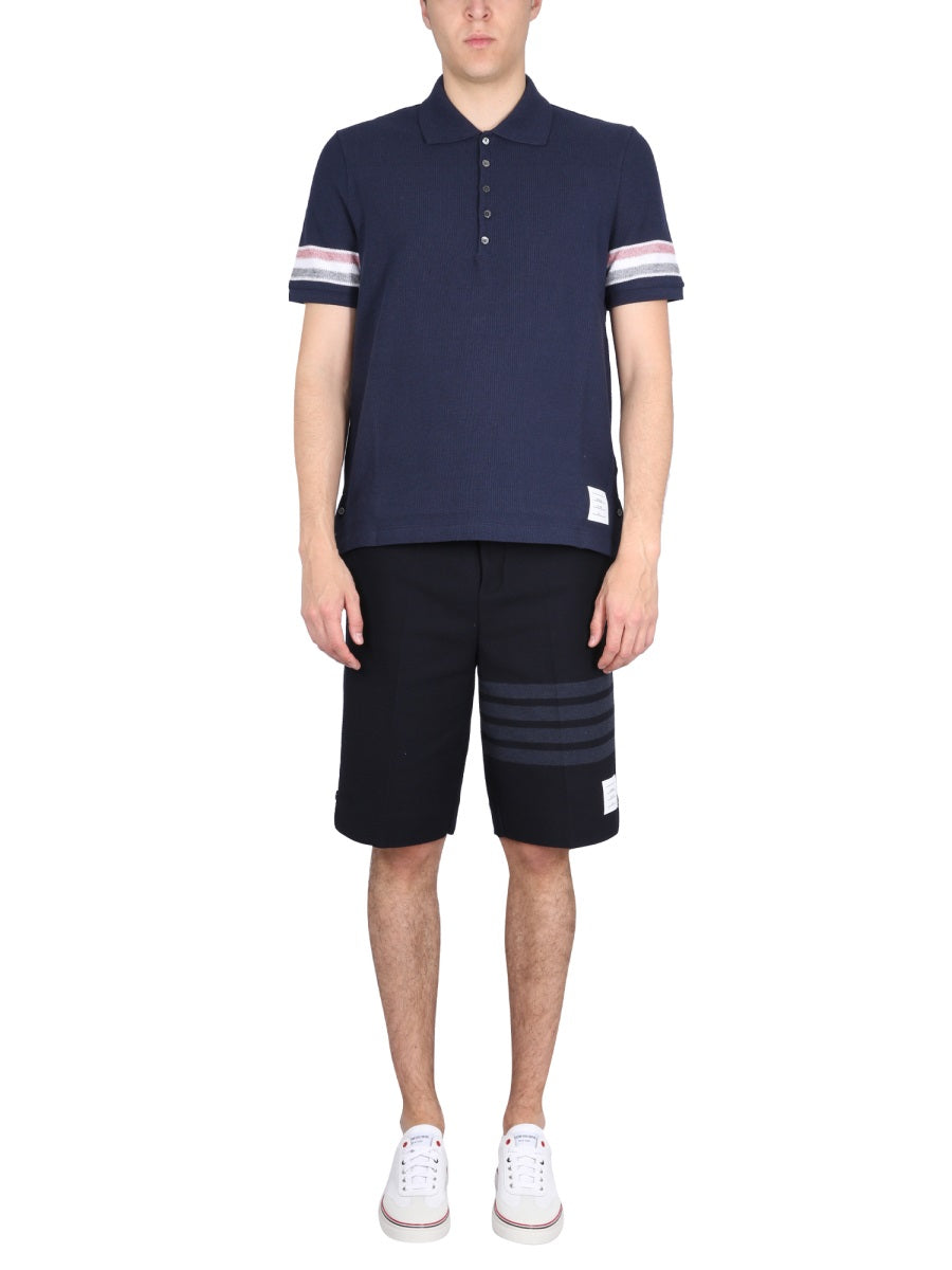 THOM BROWNE Classic Cotton Polo Shirt for Men