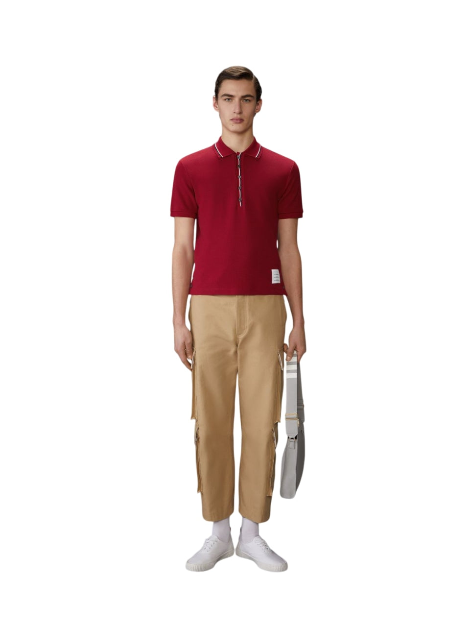 THOM BROWNE Signature Stripe Polo Shirt for Men