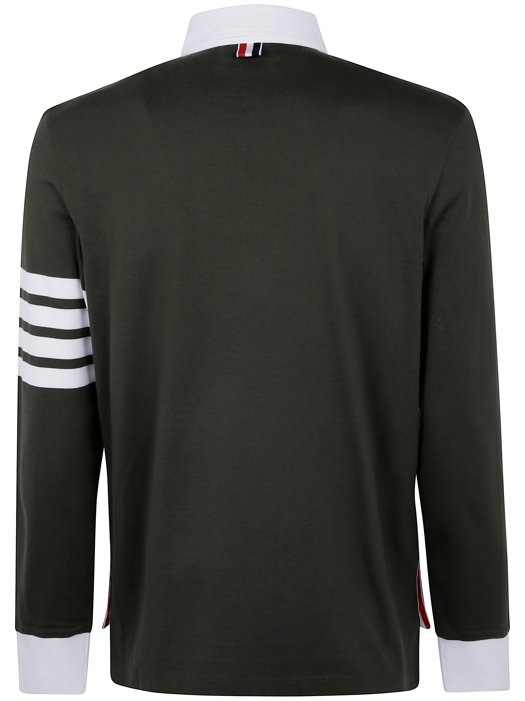 THOM BROWNE Classic Fit Long Sleeve Rugby T-Shirt with Eng 4 Bar