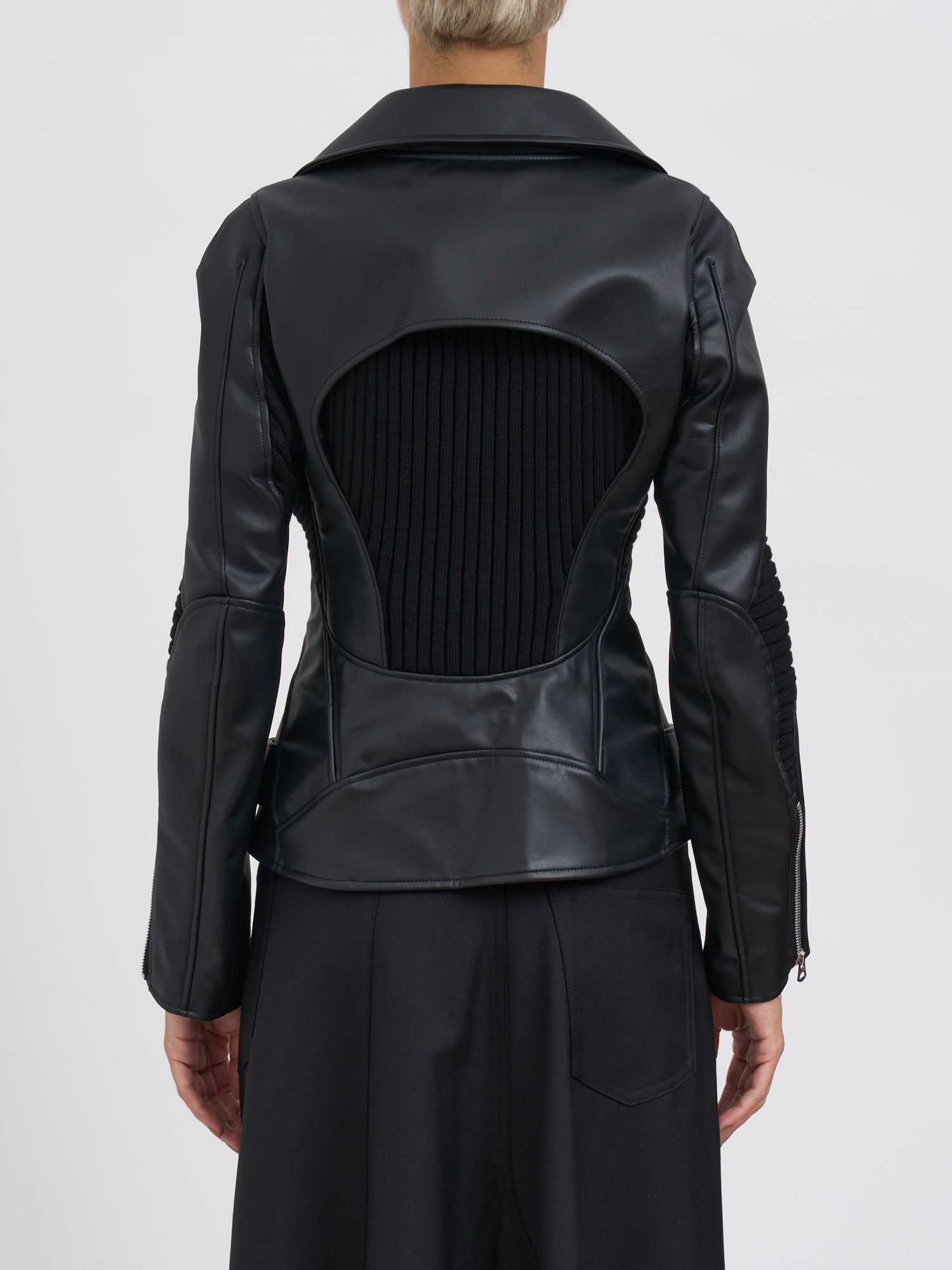 JUNYA WATANABE Eco-Leather Jacket with Wool Inserts - Size Medium